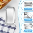 thumbnail image 3 of Mini Loaf Pan Set of 4, Vesteel 6” x 3.5” Baking Bread Pans, Stainless Steel Loaf Toast Baking Pans For Bread Meatloaf Lasagna Cake, Healthy & Non Toxic, Oven & Dishwasher Safe, 3 of 8
