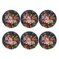thumbnail image 2 of Balery 6 Pcs Summer Birds And Flowersleather Coasters Set, Drink Table Cup Coasters For Living Room Kitchen Coffee Decor, 2 of 9