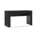 thumbnail image 4 of Walker Edison Modern Waterfall 1-Drawer Writing Desk, Black, 4 of 12