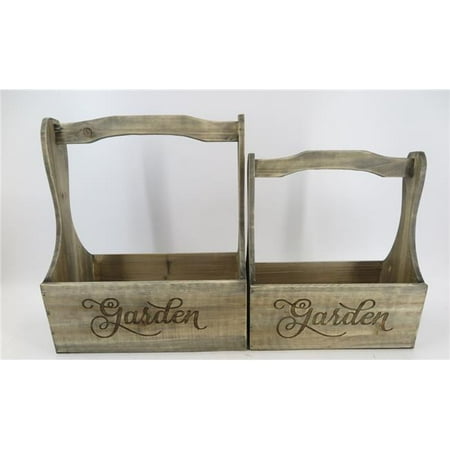 

Mr. MJs Trading AI-4145-410 Tool Box Shaped Brown Garden Crates Set of 2