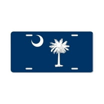 CafePress - South Carolina Palmetto Flag Aluminum License Plat - Aluminum License Plate, Front License Plate, Vanity Tag