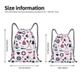 thumbnail image 2 of Fuzoiu Sailing Marine Travel Print Drawstring Backpack for Gym, Travel, Yoga,Sports Sackpack String Bag for Women Men-Small, 2 of 6