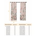 thumbnail image 6 of Easter Bunny Blackout Curtains for Bedroom, Cute Pink Rabbit Rose Flowers Pastoral Botanical Thermal Insulated Kitchen Drapes with Grommets, Light Blocking Window Treatment, 2 Panels 52" x 90", 6 of 7