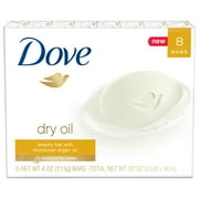 Dove Dry Oil Beauty Bar with Moroccan Argan Oil - 8 CT