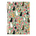 thumbnail image 7 of FORMRS 1-Subject Spiral Notebook 8" x 5" College Ruled 60 Refillable Sheet A5 Hard Cover, 2 Pack, Green Floral Cats Pattern, 7 of 7