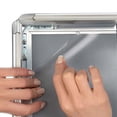 thumbnail image 4 of M&T Displays Snap Poster Frame 30x40 Inch Silver 1.25" Aluminum Profile Front Loading Wall Mounting Picture Photo Document Certificate Sign Holder Mitered Corner Anti Glare Cover, 4 of 8