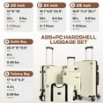 thumbnail image 2 of COBIZI Carry On Luggage Sets 3 Piece Suitcases With Wheels，Carry On Luggage Airline Approved With TSA Lock For Luggage，Lightweight Carry On Suitcase With Expandable Duffle Bag For Travel，Beige, 2 of 11
