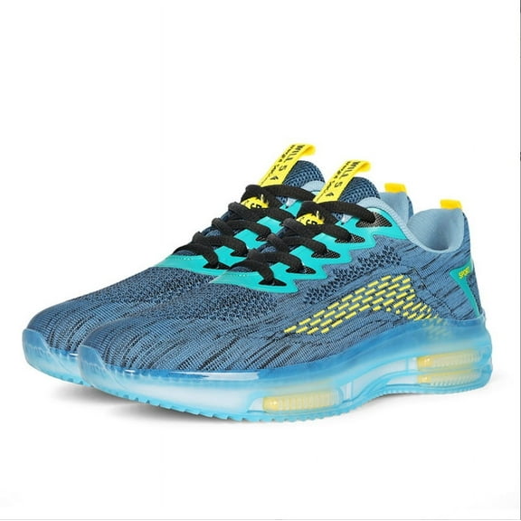 Men's Mesh Air Cushion Sneakers Orthopedic Travel Plimsolls,Fashion Lace up Lightweight Non Slip Shock-Absorbing Breathable Comfort Gym Jogging Tennis Walking Work Running Shoes
