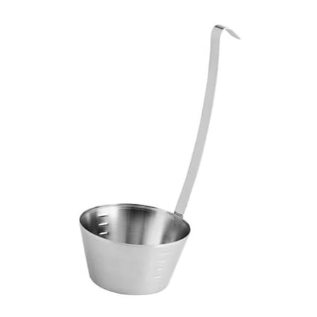 Soro Essentials- 32 oz. Stainless Steel Dipper Ladle- Ladle for Commercial and Home Use Multipurpose Canning Ladle No Pain Grip Long and Smooth Handle Large Oversized Scoop with Hook