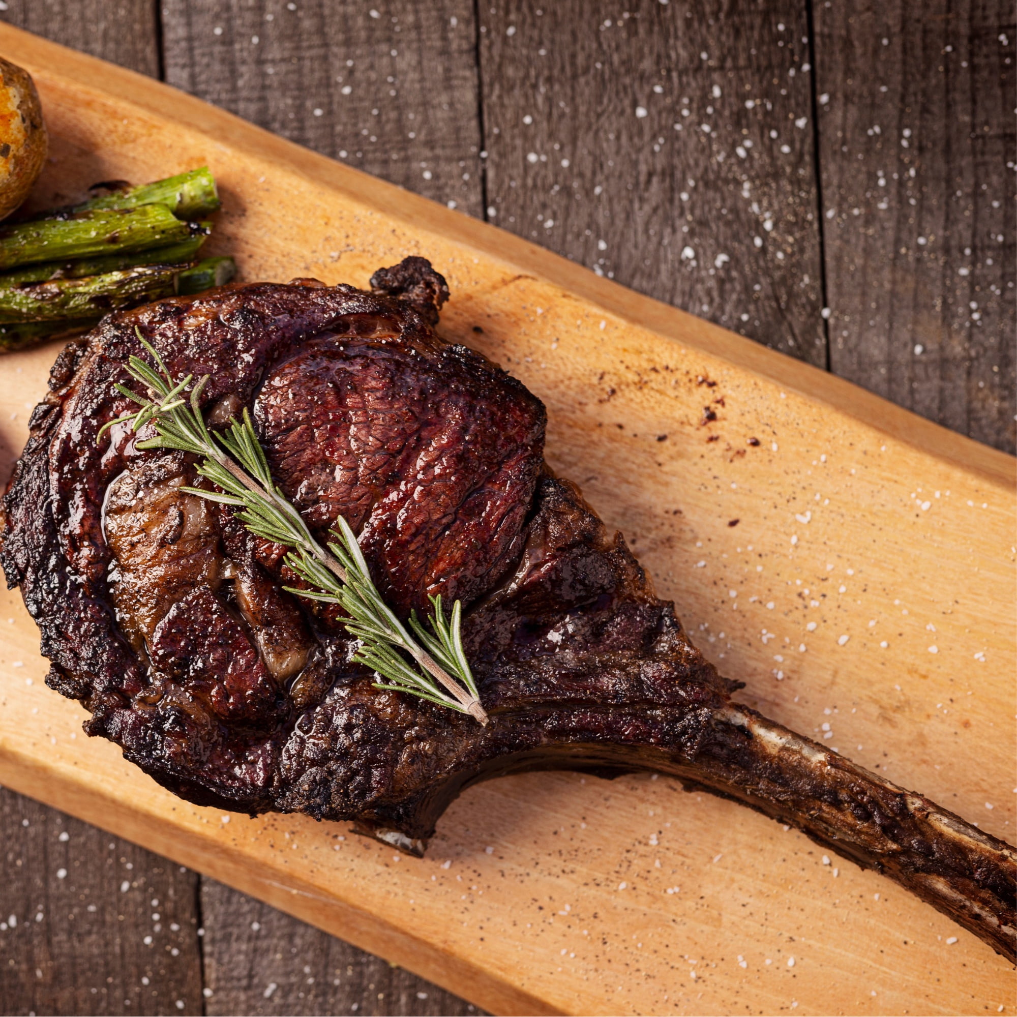 Today Gourmet American Upper 2/3 Choice Tomahawk Ribeye Steaks - (2) 30-32oz. Ribeye Steaks
