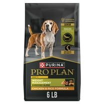 Purina Pro Plan Adult Senior Dog Food Shredded Blend Weight Management Chicken & Rice Formula, 6 lb Bag