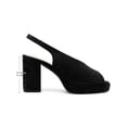 thumbnail image 2 of BLISSFUL STEP Women's Block Heel Square Toe Slingback Platform Heels Sandals Black (Size 10), 2 of 7