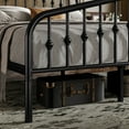 thumbnail image 5 of Sifurni Black Queen Size Metal Platform Bed Frame with Vintage Victorian Headboard & Footboard, Adult, 5 of 10