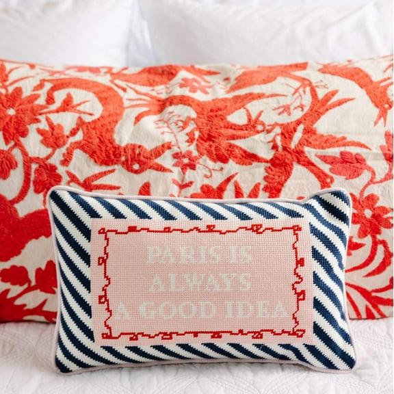 Furbish - Paris Needlepoint Pillow
