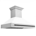 thumbnail image 2 of 48" ZLINE Autograph Edition DuraSnow Stainless Steel Range Hood with DuraSnow Stainless Steel Shell and Gold Handle, 2 of 2