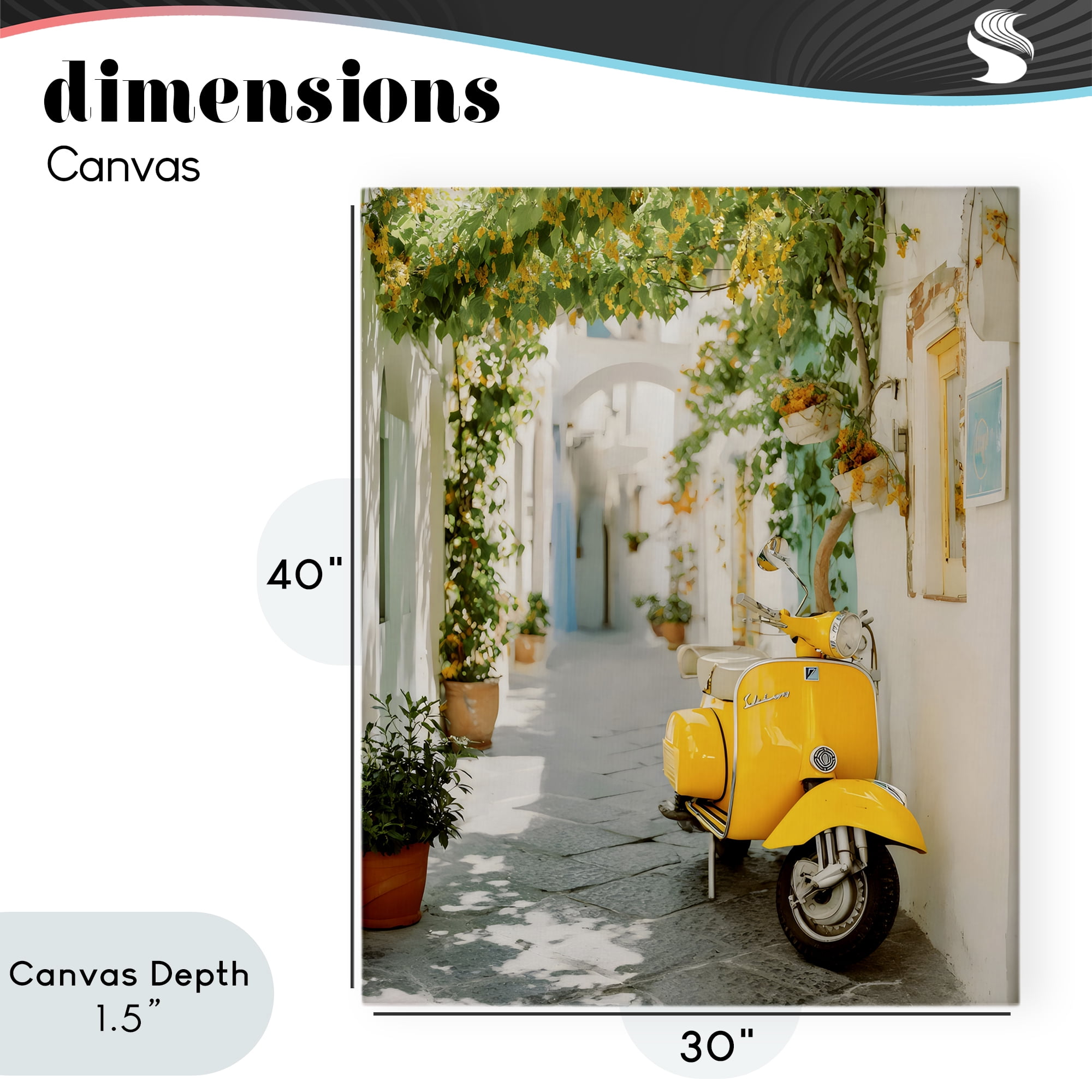 Stupell Industries Vacation Ride Through Alley Canvas Wall Art, design by Franklyn Gregory