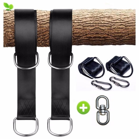 Igolfluck Tree Swing Straps Hanging Kit 3FT/8FT/15FT/20FT/25FT, Extra Long Tree Swing Straps Holds 5500 Lbs With Lock Carabiners & Tree Protectors, Safer For All Swing & Hammock (25FT