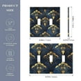 thumbnail image 2 of Yayeee Toggle Light Switch Wall Plate 2-Gang 4.56"x4.48" Decorative Outlet Cover, Blue Art Pattern, 2 of 7