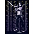 thumbnail image 2 of Junior's Marvel Hawkeye Kate Bishop Name Stack Graphic Tee Navy Blue Large, 2 of 3