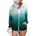 thumbnail image 2 of ChaoHeng Womens Coats and Jackets Winter,Women Fashion Printed Blouse Long Sleeve Tops Sweatshirt Pockets Hoodied Coat,Mint Green,L, 2 of 6