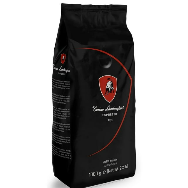 Tonino Lamborghini Grains de Café Espresso Entiers - Mélange Rouge, 1 kg (2,2 lb)