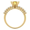 thumbnail image 4 of 1.05ct round cut yellow Zircon 14k yellow gold Bridal Wedding Engagement Promise Anniversary Ring for Women size 9.75, 4 of 7