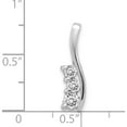 thumbnail image 2 of 14K White Gold Vs Diamond Small Three Stone Curved Bar Pendant (20 X 6) Made In United States xp1447vs, 2 of 5