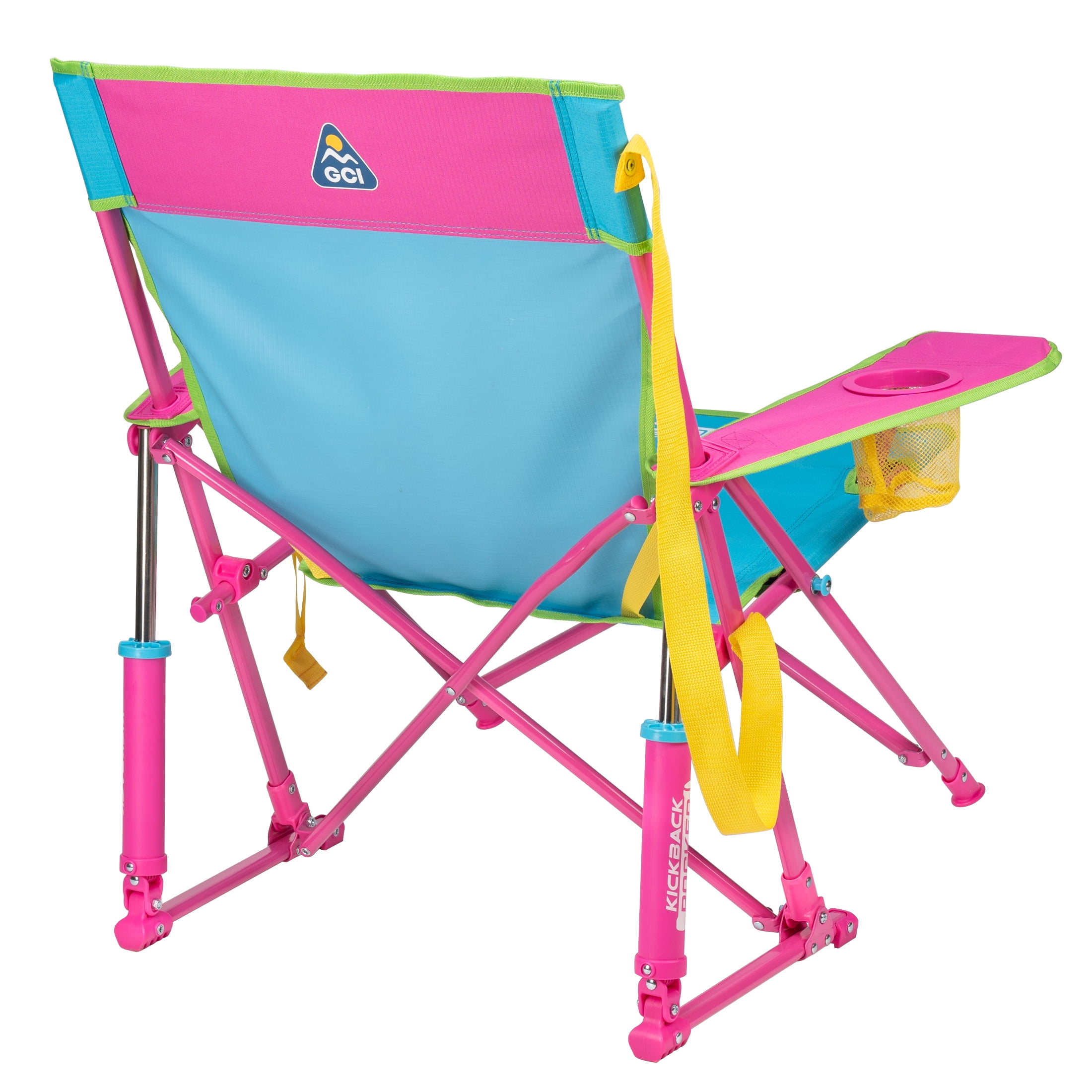 GCI Outdoor Kickback Rocker Low Profile Rocking Camp Chair, Blue Retro