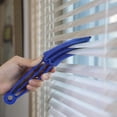 thumbnail image 4 of Wet Dry Venetian Window Blind Cleaner Microfiber Brush 3 Pronged Washable Duster Blue, 4 of 9