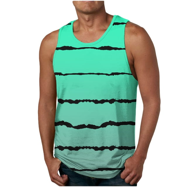 Timegard Débardeurs pour Hommes Grande Taille Col Rond Sans Manches Confortables Couleur Unie T-Shirts Décontractés Mode Été