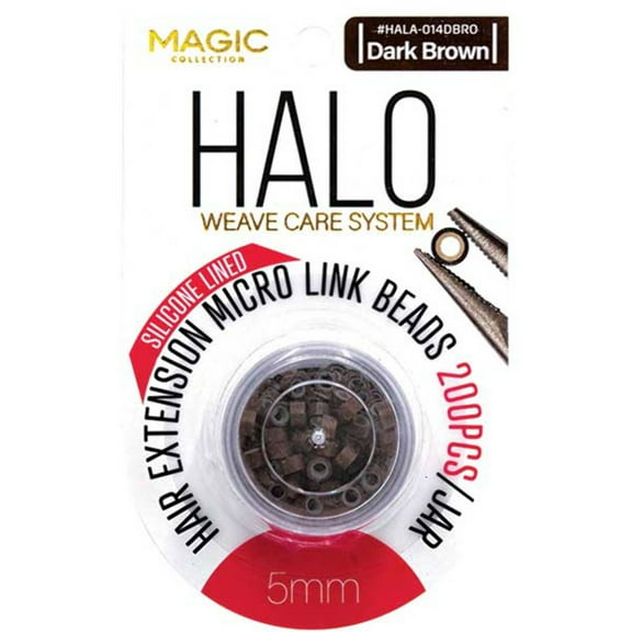 MAGIC COLLECTION - HALO MICRO LINK BEADS 200PC DARK BROWN