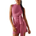 thumbnail image 1 of Vestido ajustado de punto para mujer, ajustado, Y2k, vestido de fiesta y club Kuymtek Rosa T XL para Mujer, 1 of 6
