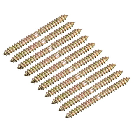 

6x70mm Hanger Bolts 80 Pack Double Ended Thread Wood to Wood Dowel Screws