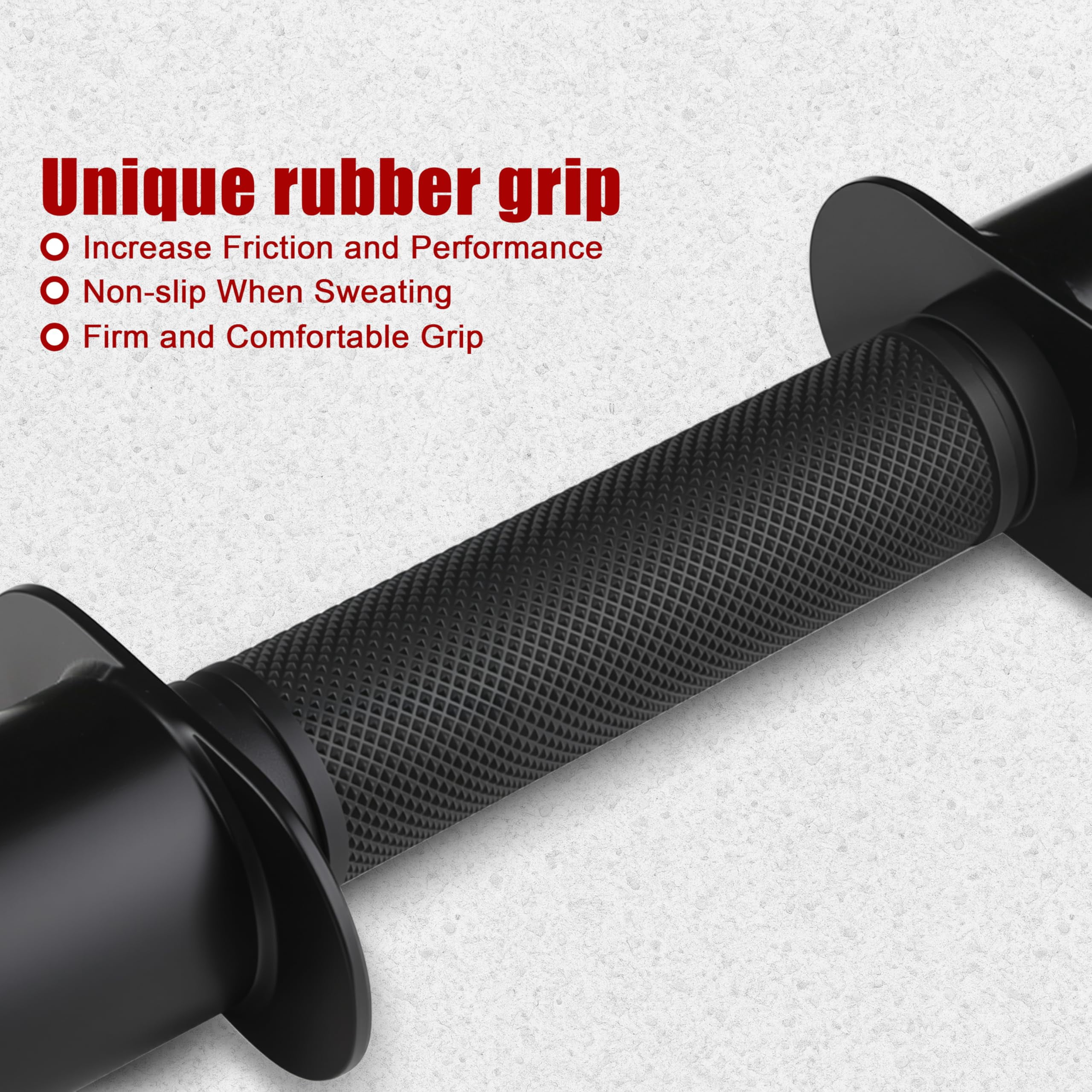 Pair Of 16" Olympic Dumbbell Handles For 2-inch Plates  Loadable Bars With Knurled Rubber Grips Home Gym Strength