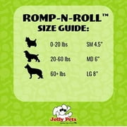 Jolly Pets Romp-n-Roll 4.5 inch Purple Rubber Ball with Rope for Dogs