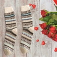 thumbnail image 3 of Bibifish Mens And Womens Socks Warm Crew Socks Winter Thickened Socks Trendy Ethnic Style Outing And Indoor Socks Thick Warm Mid Calf Socks, 3 of 3