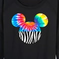 thumbnail image 3 of Mickey & Friends - Tie Dye Zebra Fill Mickey - Women's Lightweight French Terry Long Sleeve Shirt, 3 of 5