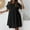 Black, variant on ZZwxWA Women's Casual Short Sleeve Dresses Loose 2025 Summer Dresses Crewneck Solid Color Pleated Dress Clothes Womens Sundress