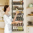 thumbnail image 6 of 6-Tier Over The Door Pantry Organizer with Mesh Baskets, Adjustable & Stable Hanging Spice Rack for Kitchen, Bathroom, Bedroom, and Baby Essentials Storage (16" W 6-Tiers, Black), 6 of 14
