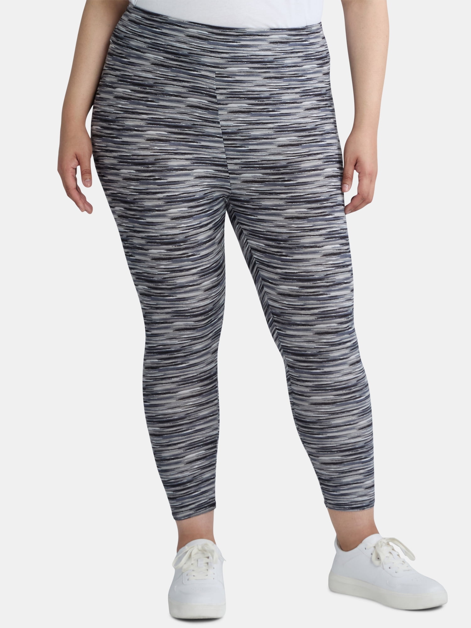 Terra & Sky's Women's Plus Capri Leggings, 2-Pack
