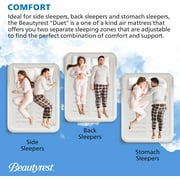 Beautyrest Duet 18” Queen Size Air Mattress with Dual Adjustable Built-in Pump - Blow Up Mattress Best for Camping, Guests, Travel