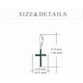 thumbnail image 4 of MYSTICPOEM Cross Earrings Sterling Silver Dangle Drop Leverback Cross Earrings Religion Jewelry Christians Gifts for Women Men, 4 of 6