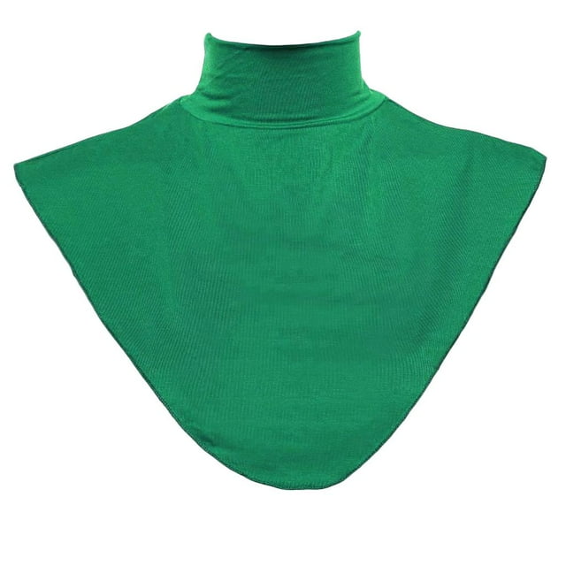 lionlar Femme Dame Musulmane Faux Col Montant en Modal Col Roulé Haut Demi-Blouse Décontracté Vert
