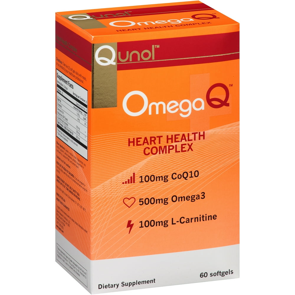 Qunol Omega Q Heart Health Complex Dietary Supplement Softgels, 60