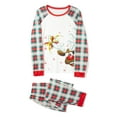 thumbnail image 3 of DuAnyozu Christmas Pajamas for Family Matching PJ's Sets with Letter and Printed Long Sleeve Tee and Bottom, 3 of 9