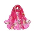 thumbnail image 1 of Qarigey Bufanda de tela con flores, accesorio de verano y transpirable para regalos elegantes y a la moda Accesorios de disfraces Rosa roja, 1 of 6