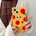 thumbnail image 2 of Funda de silicona suave ultra gruesa con para Apple Color de dibujos animados 3D Lindo Encantador Divertido Adorable Kawaii Niños Niñas Niños (pizza amarilla, para iPhone 13 Pro), 2 of 5
