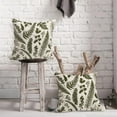 thumbnail image 2 of Olive Green Leaf Plant Pillow Covers 18X18 Inch Set of 2 Tropical Fern Herbs Botanical Leaves Floral Decorative Pillow Cases Vintage Cushion Case Farmhouse Home Decor for Couch Sofa Porch Outdoor, 2 of 6