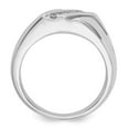 thumbnail image 2 of 14K White Gold Ring Band Men's Diamond Round, 2 of 5