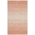 thumbnail image 2 of SAFAVIEH Montauk Vaughn Geometric Cotton Area Rug, Orange/Ivory, 4' x 4' Round, 2 of 9
